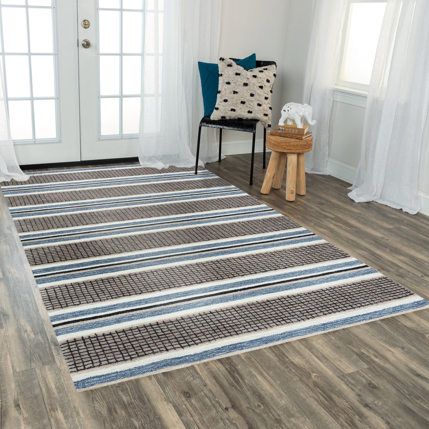 Katana KNA897 Brown/Gray Hand-Tufted Rug - Rizzy