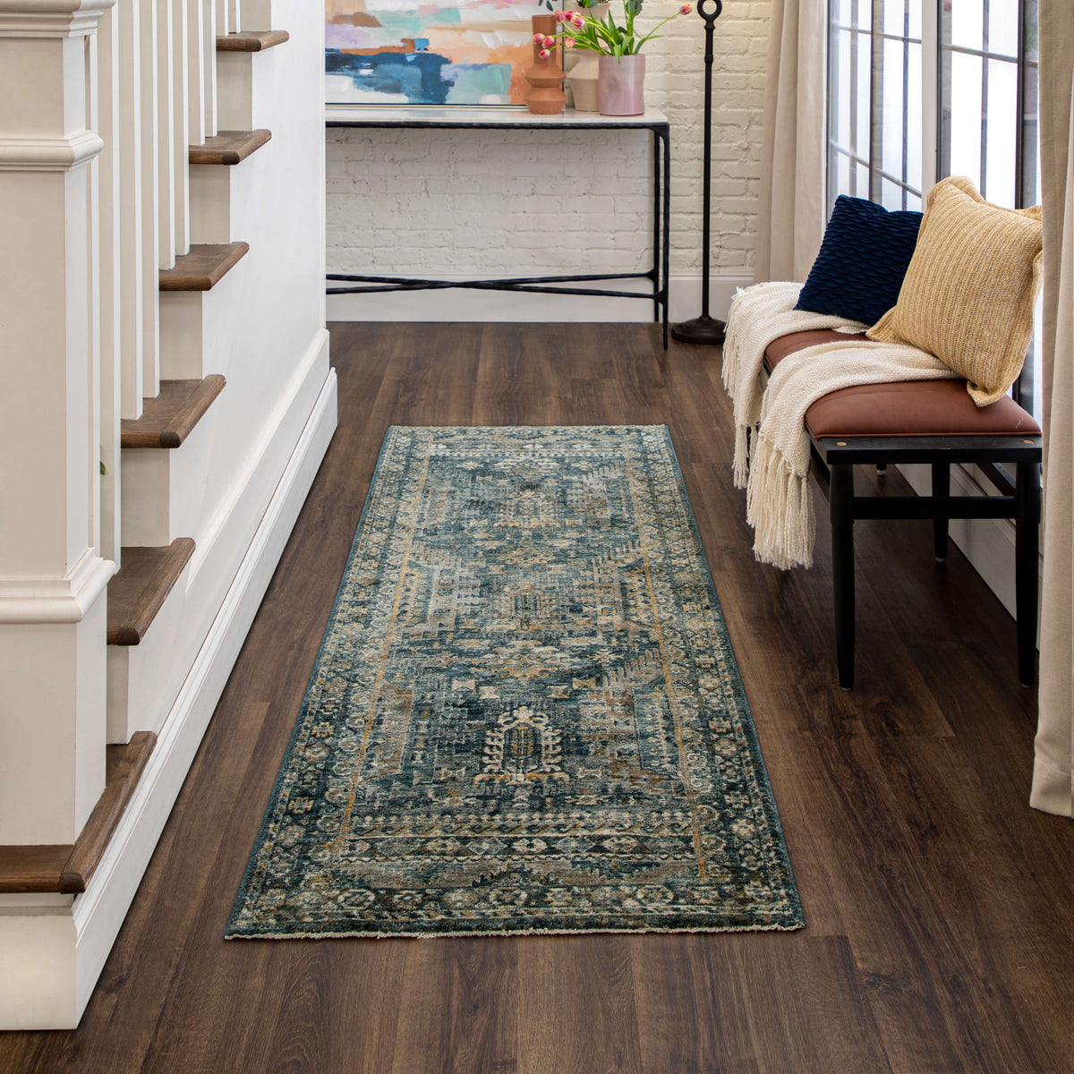 Marash Karamar Blue Area Rug