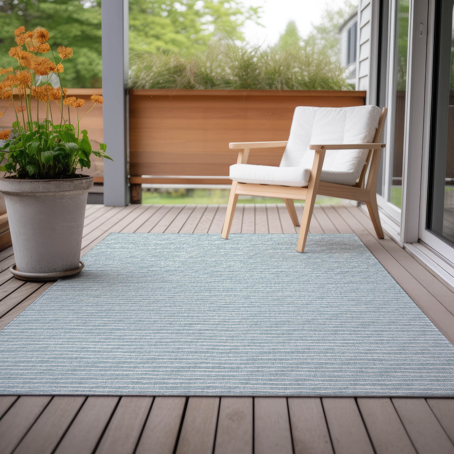 Indoor/Outdoor Laidley LA1 Sky Blue Washable