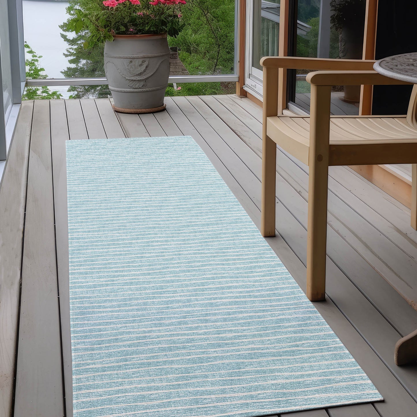 Indoor/Outdoor Laidley LA1 Sky Blue Washable