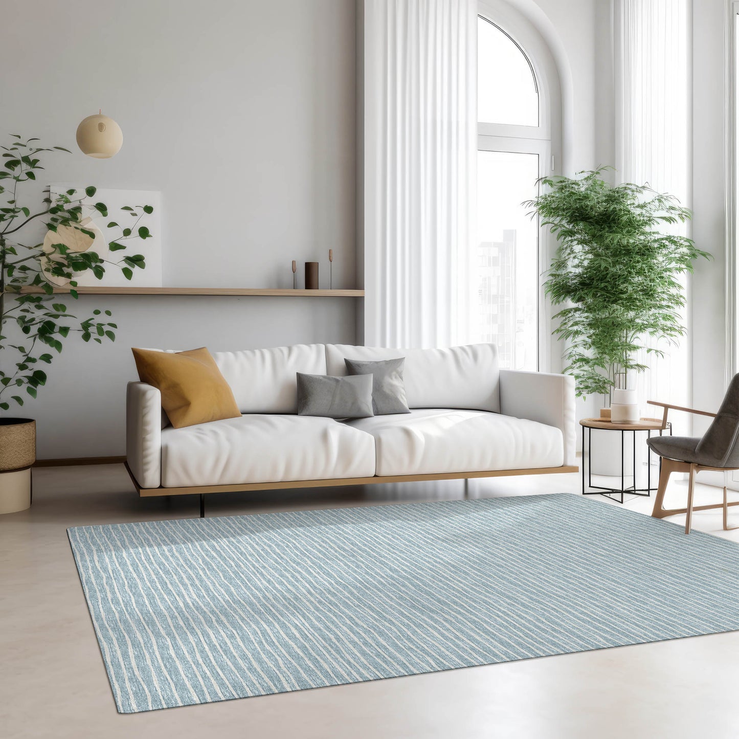 Machine Made Laidley LA1 Sky Blue - Dalyn Rugs