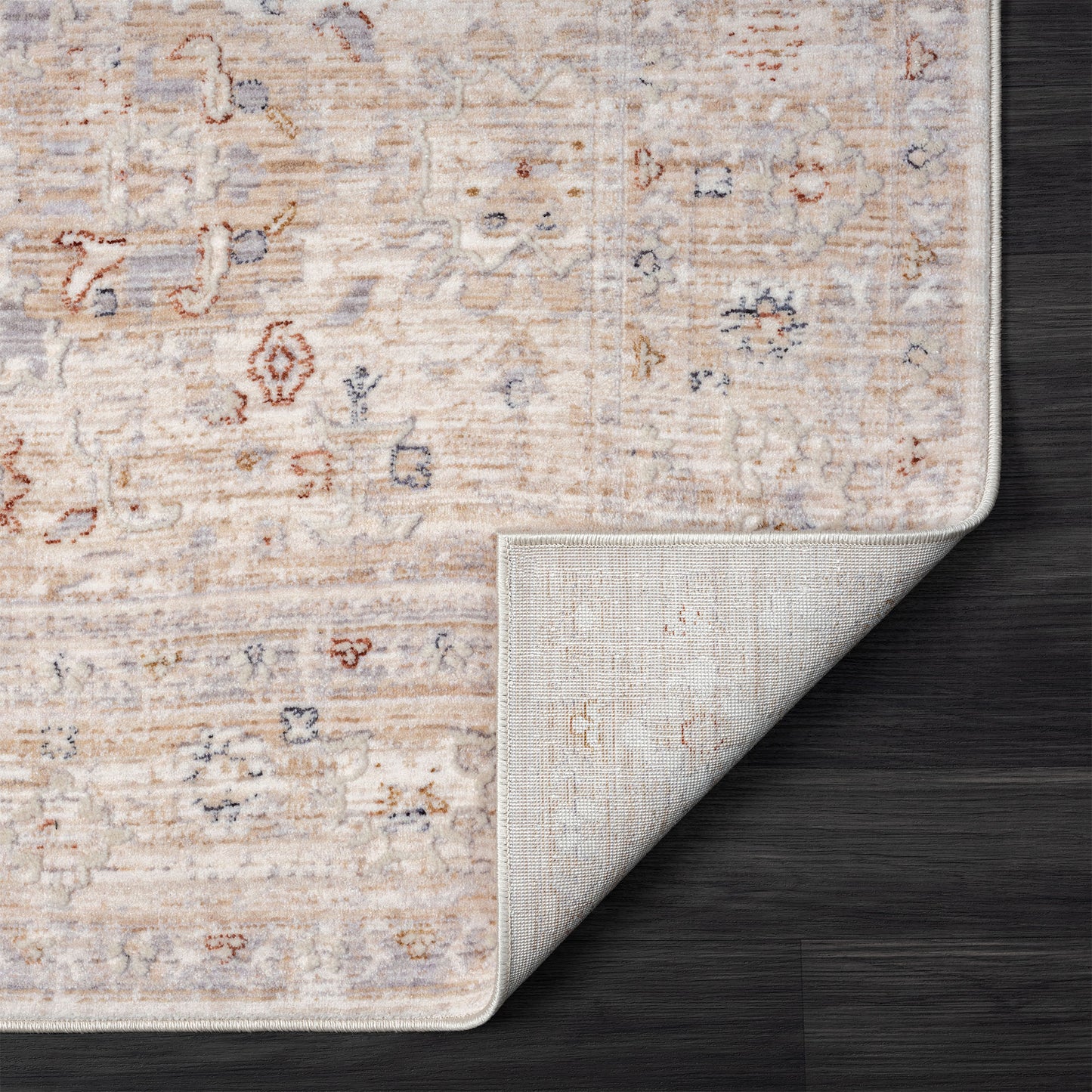 Lancaster-82300 Traditional Power-Loomed Rust Cotton Indoor Area Rug - LR Home