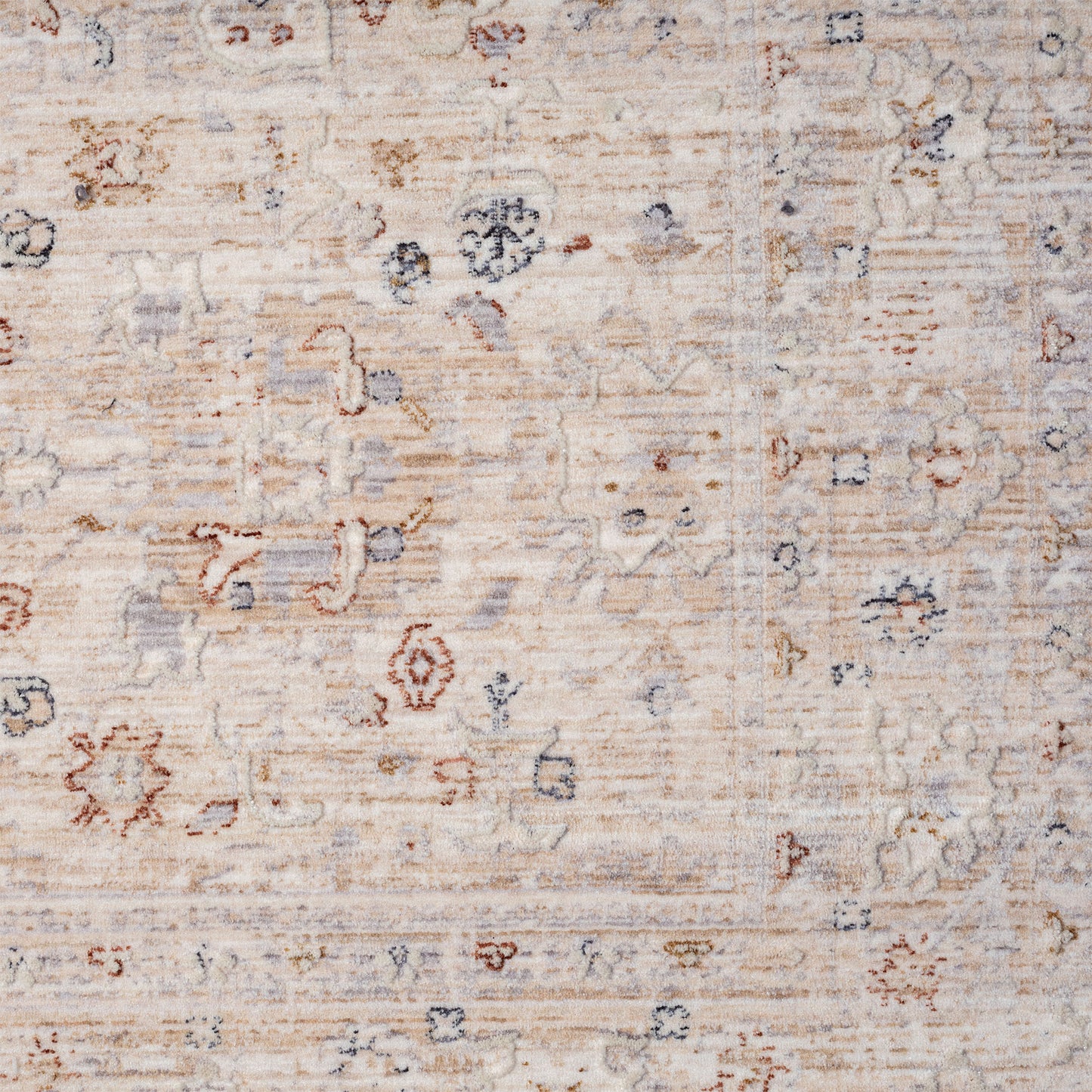 Lancaster-82300 Traditional Power-Loomed Rust Cotton Indoor Area Rug - LR Home