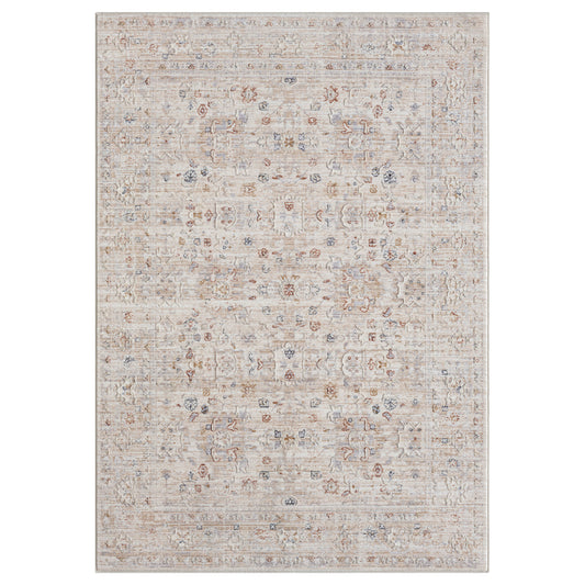 Lancaster Rust Bordered Classic/Traditional Polyester Blend Area Rug - Silo view