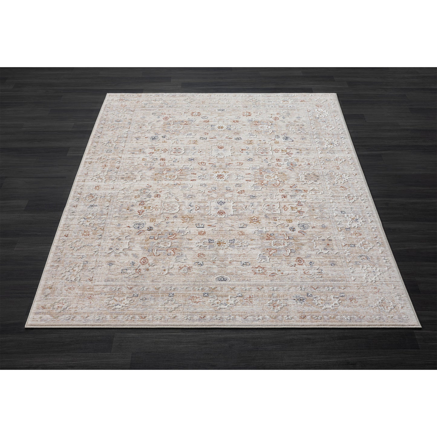 LANCA-82299 Classic/Traditional Machine Made Rust Polyester Blend Indoor Area Rugs - LR Home