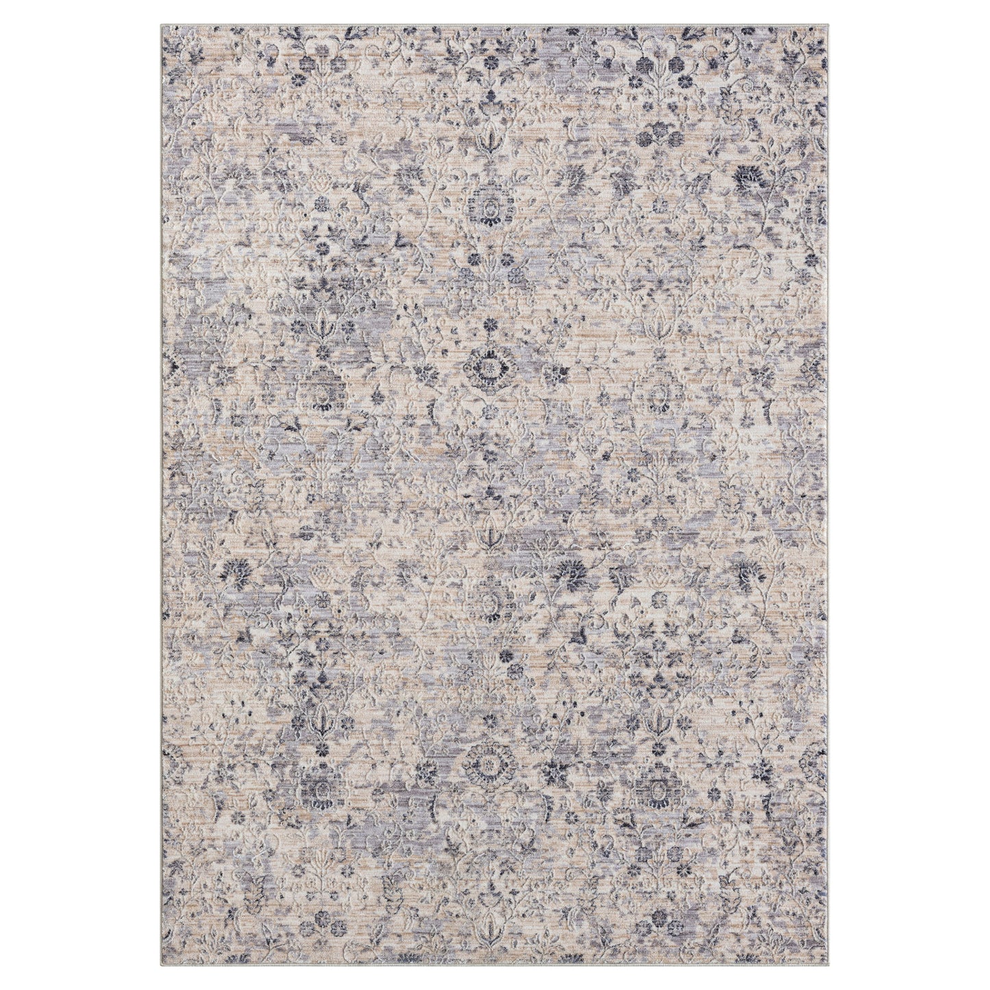 Lancaster-82302 Traditional Power-Loomed Blue Cotton Indoor Area Rug - LR Home