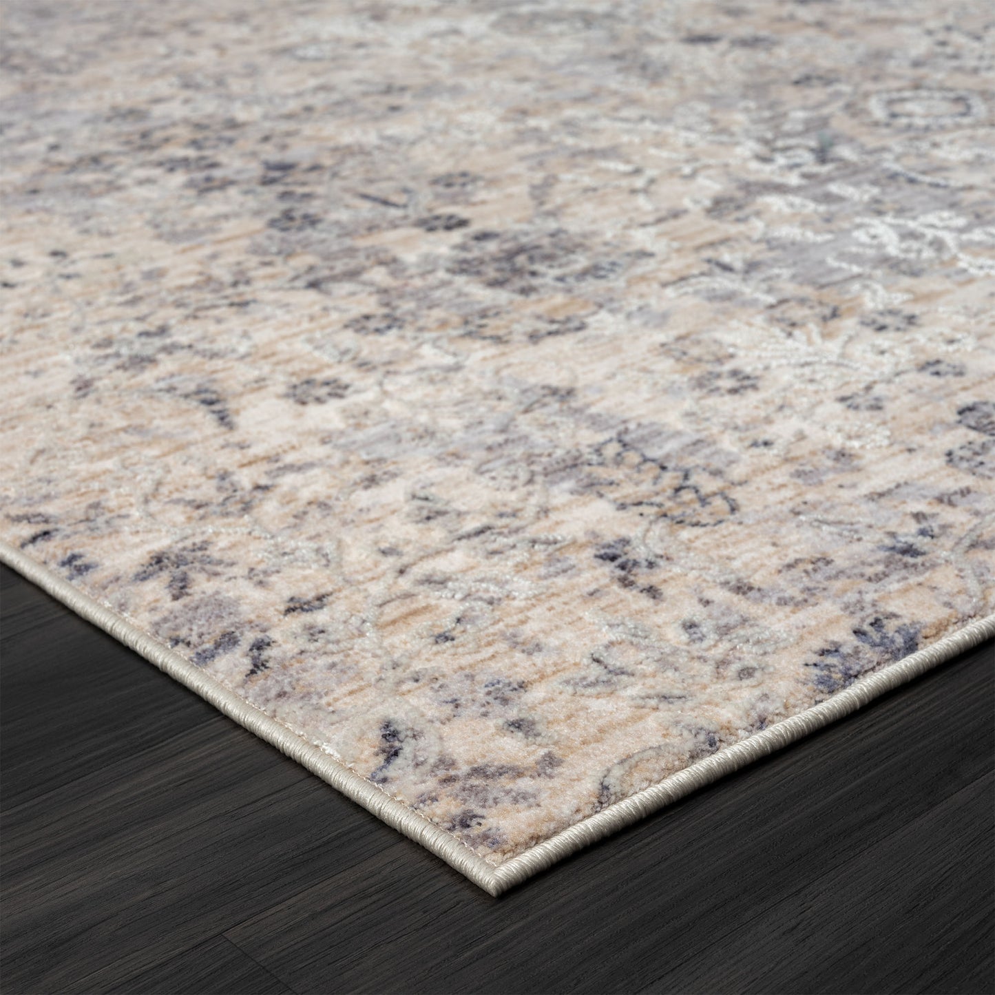 Lancaster-82302 Traditional Power-Loomed Blue Cotton Indoor Area Rug - LR Home