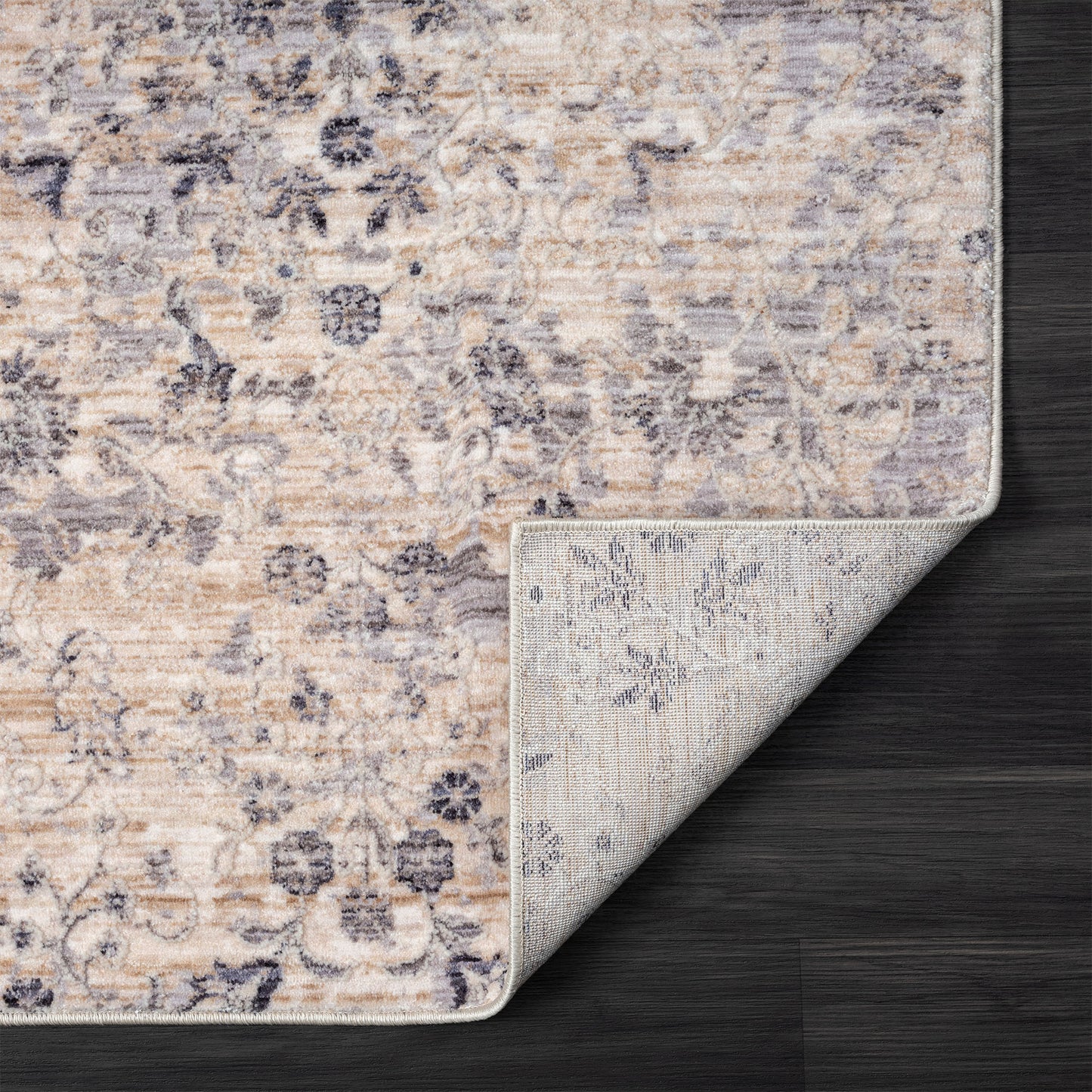 Lancaster-82302 Traditional Power-Loomed Blue Cotton Indoor Area Rug - LR Home