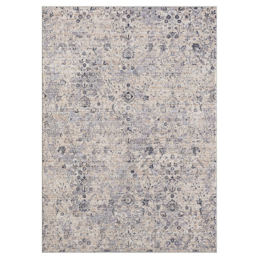 Lancaster Blue Floral/Botanical Classic/Traditional Polyester Blend Area Rug - Silo view