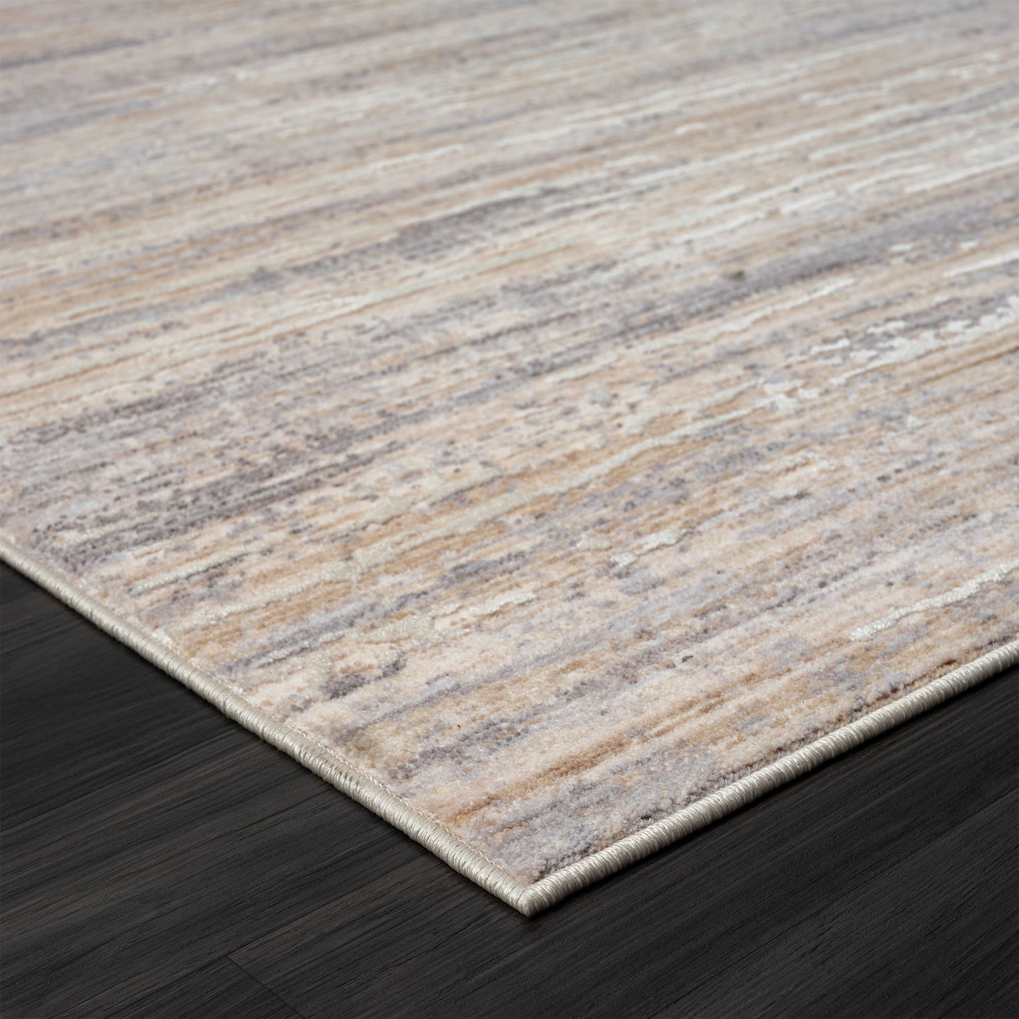 LANCA-82303 Transitional/Casual Machine Made Gray/Beige Polyester Blend Indoor Area Rugs - LR Home