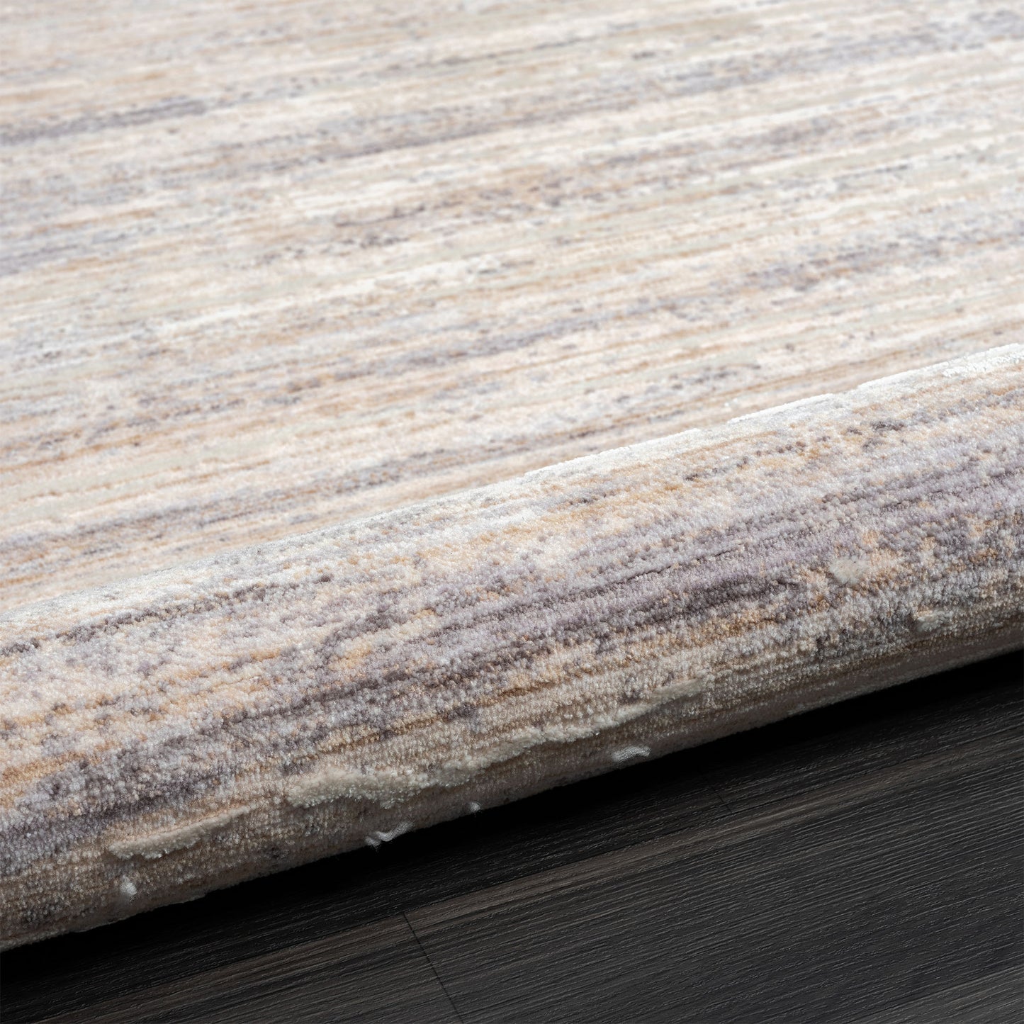 LANCA-82303 Transitional/Casual Machine Made Gray/Beige Polyester Blend Indoor Area Rugs - LR Home