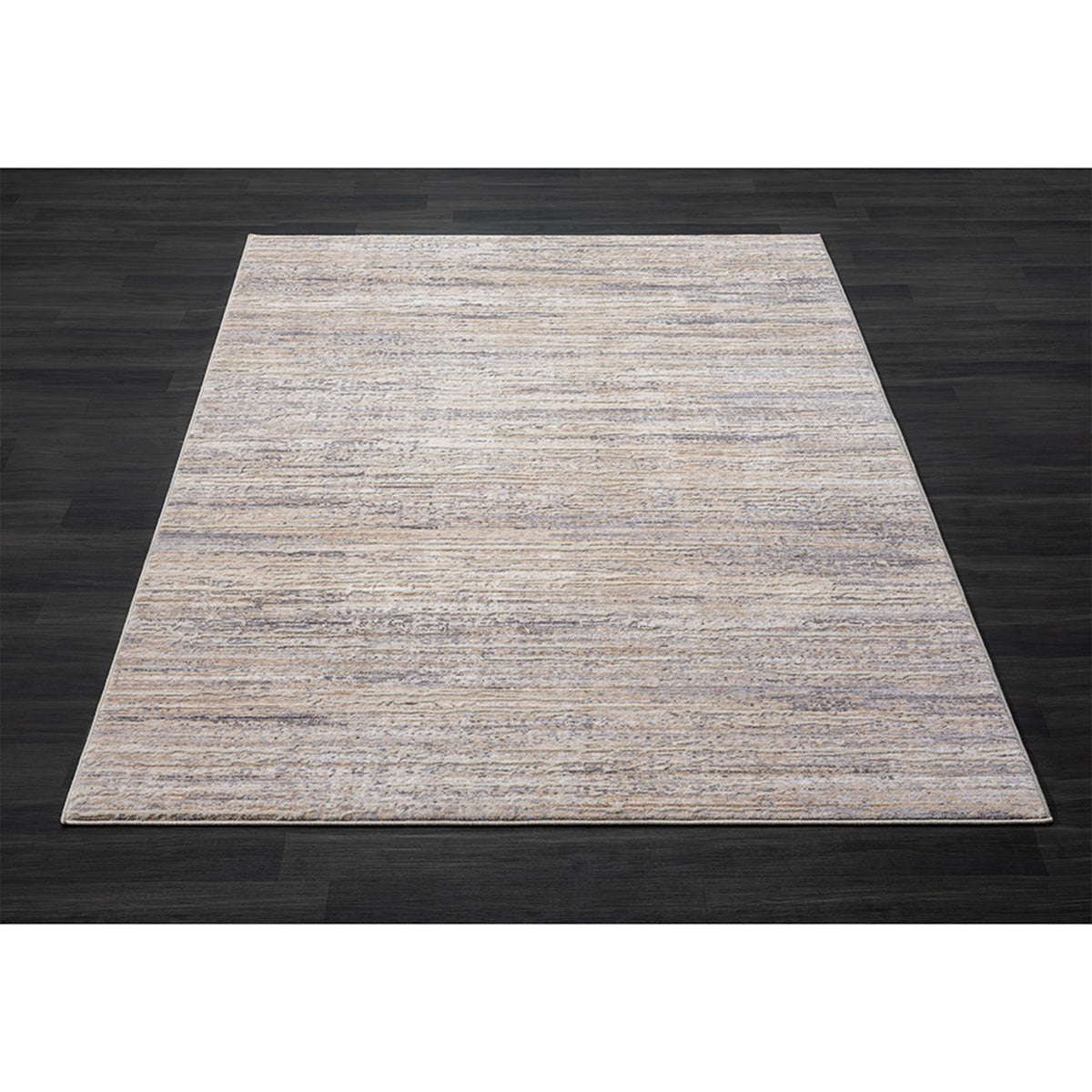 Lancaster Gray/Beige Striped Transitional/Casual Polyester Blend Area Rug - lifestyle view 3