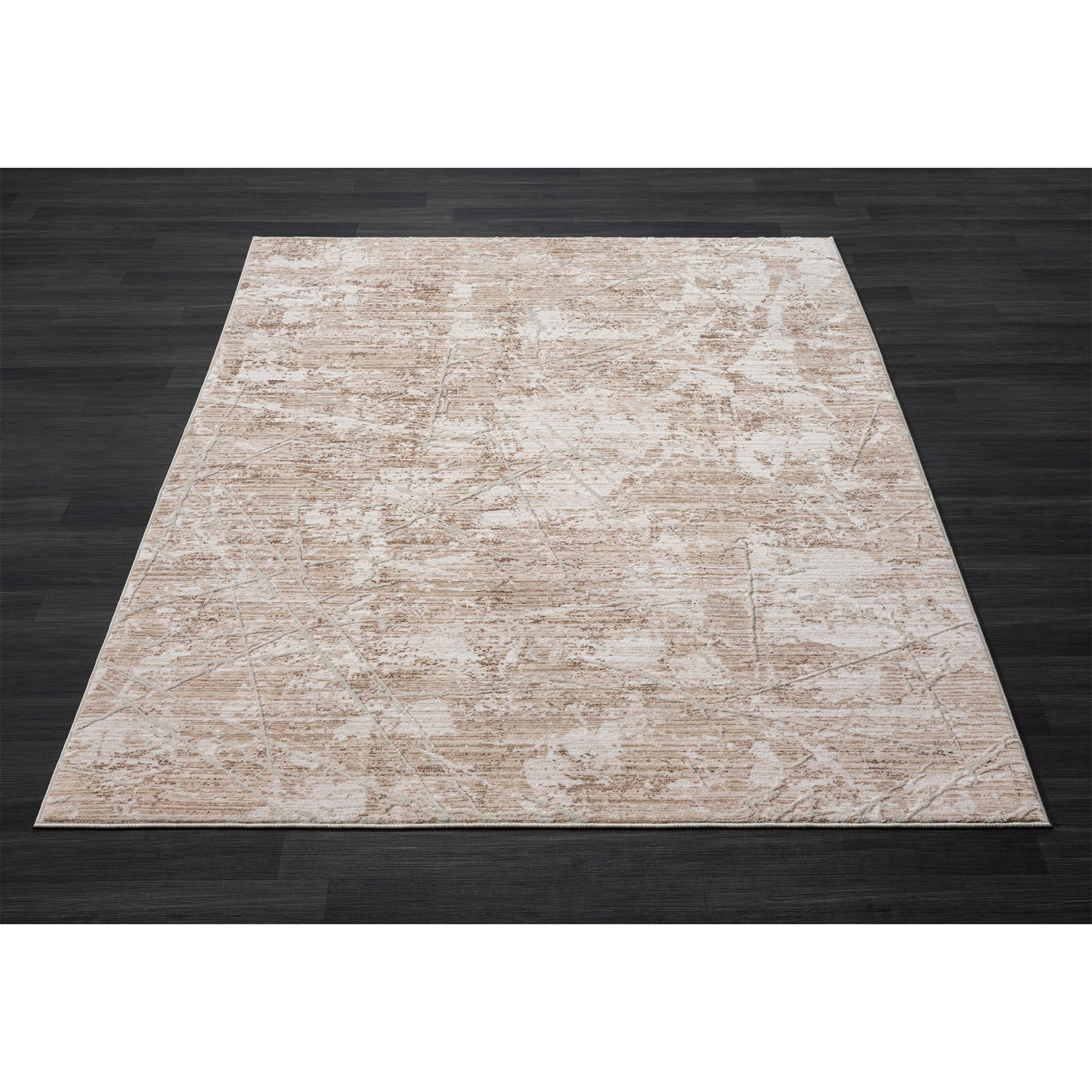 LANCA-82304 Transitional/Casual Machine Made Beige Polyester Blend Indoor Area Rugs - LR Home