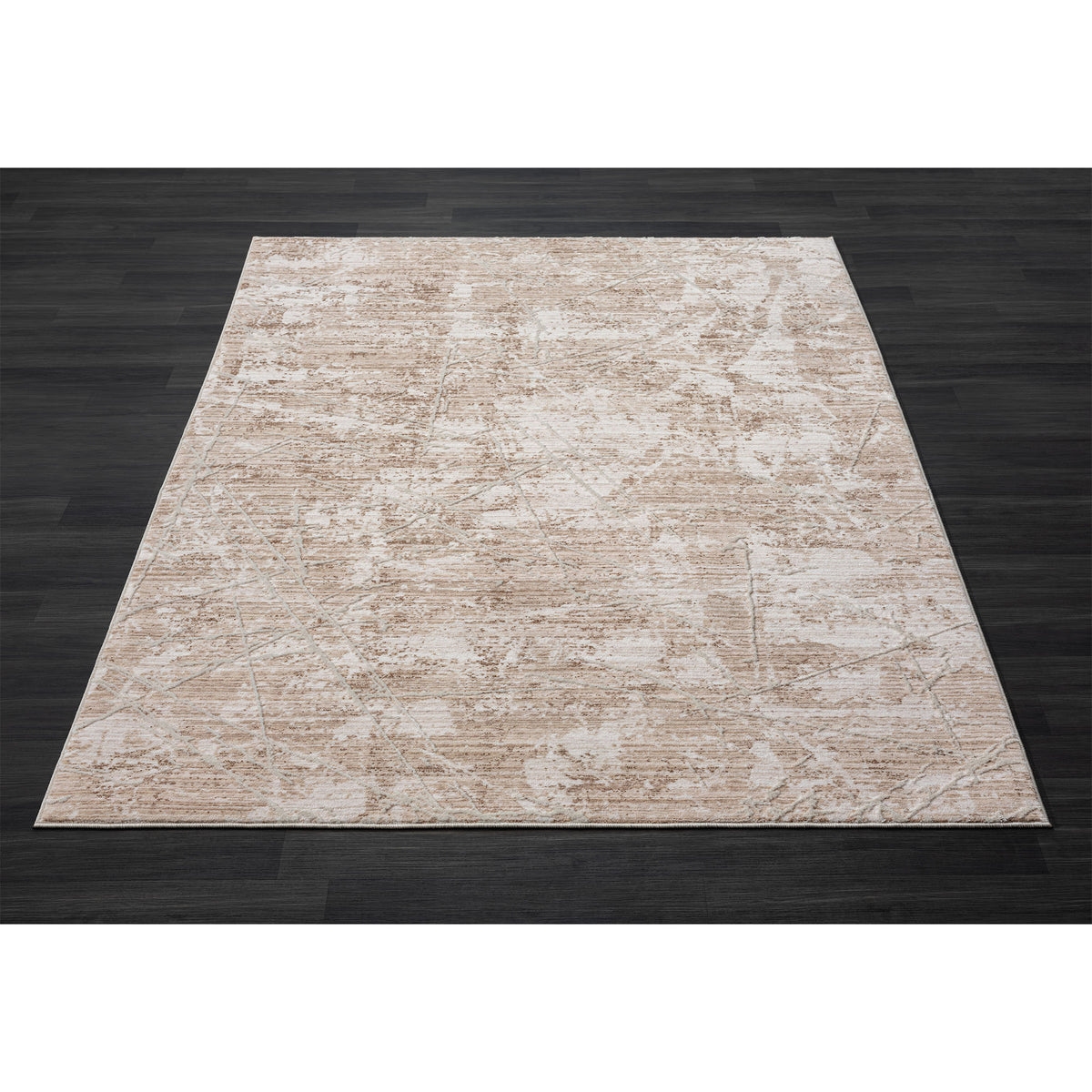 Lancaster Beige Abstract Transitional/Casual Polyester Blend Area Rug - lifestyle view 3