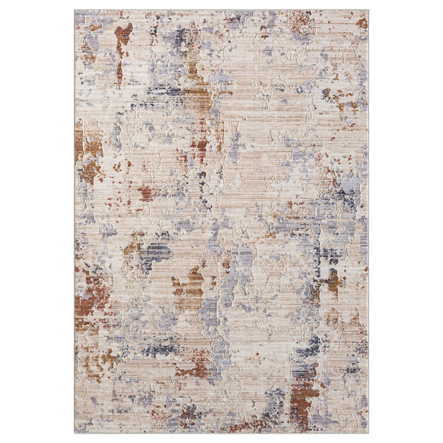 LANCA-82305 Modern/Contemporary Machine Made Adobe/Stone gray Polyester Blend Indoor Area Rugs - LR Home