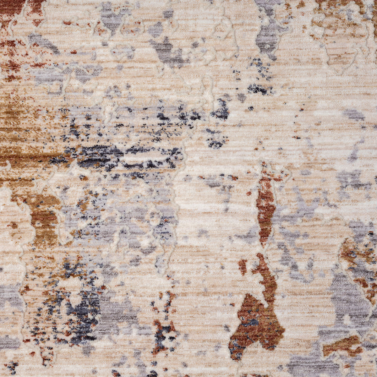 Lancaster Rust Abstract Modern/Contemporary Polyester Blend Area Rug - color swatch