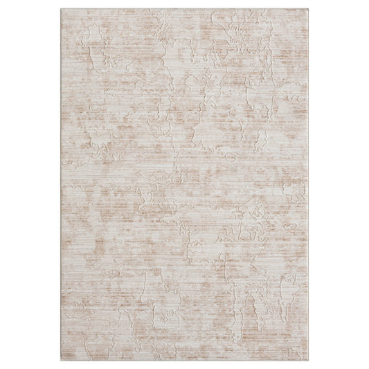 Lancaster Beige Abstract Modern/Contemporary Polyester Blend Area Rug - Silo view