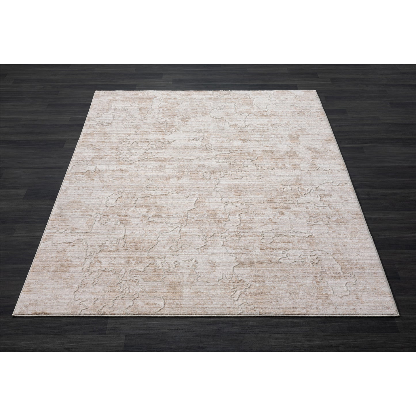 LANCA-82307 Modern/Contemporary Machine Made Beige Polyester Blend Indoor Area Rugs - LR Home