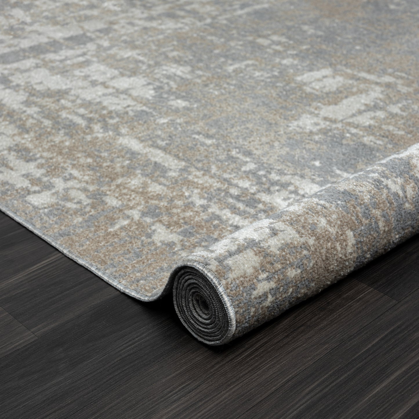 Lanham-82271 Modern Power-Loomed Gray/Ivory Jute Indoor Area Rug - LR Home