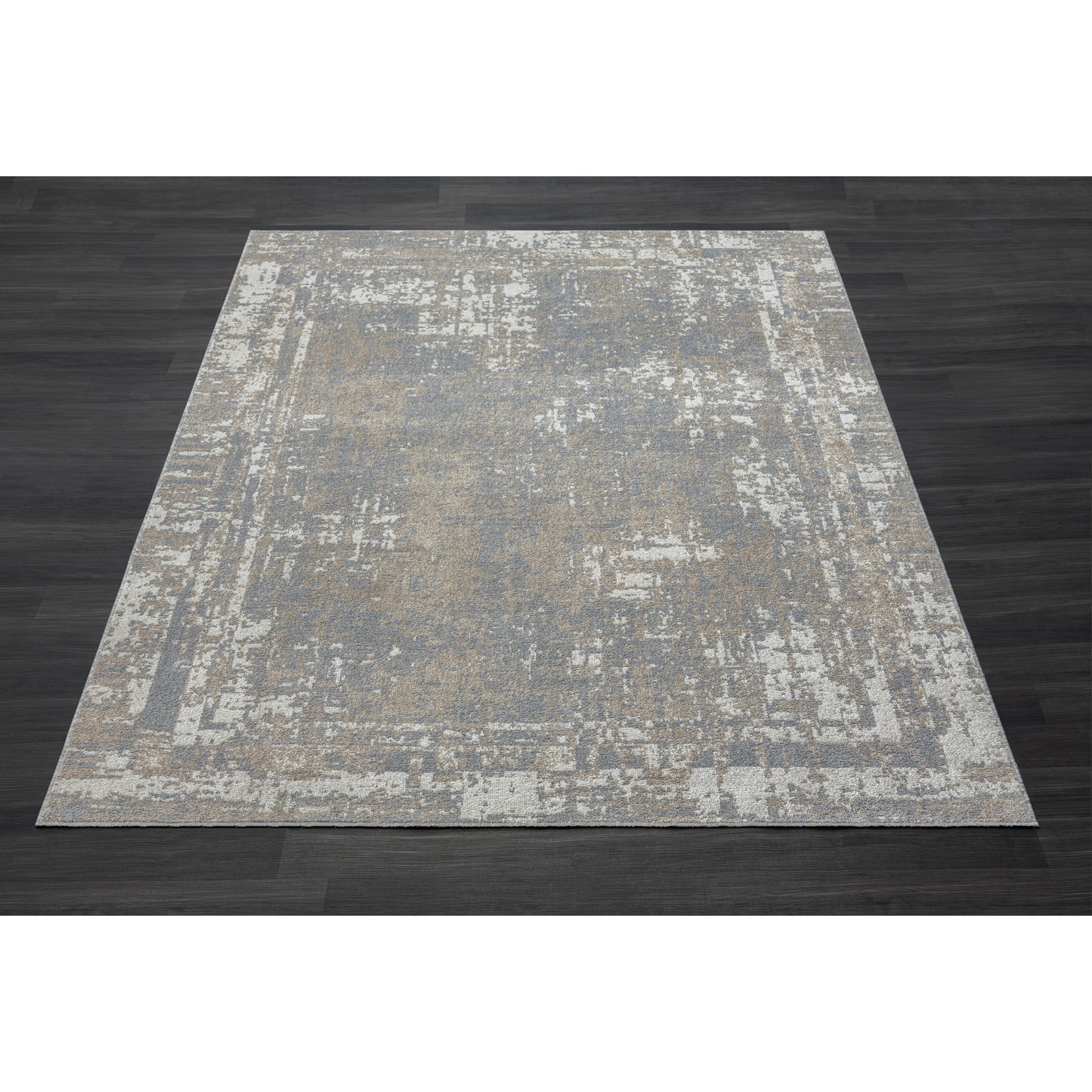 Lanham-82271 Modern Power-Loomed Gray/Ivory Jute Indoor Area Rug - LR Home