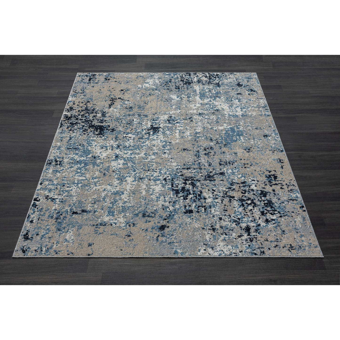 LANHM-82273 Transitional/Casual Machine Made Blue/Beige Polyester Indoor Area Rugs - LR Home