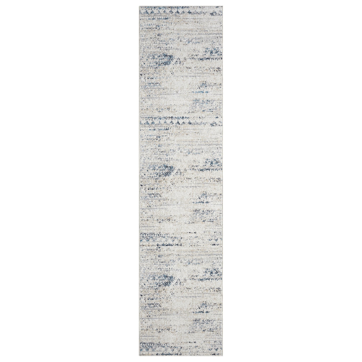 LANHM-82272 Bohemian/Eclectic Machine Made Ivory/Blue Polyester Indoor Area Rugs - LR Home