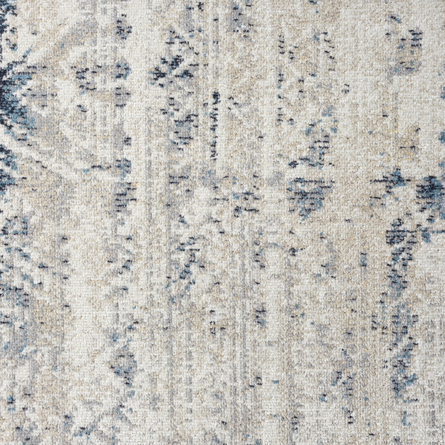 LANHM-82272 Bohemian/Eclectic Machine Made Ivory/Blue Polyester Indoor Area Rugs - LR Home