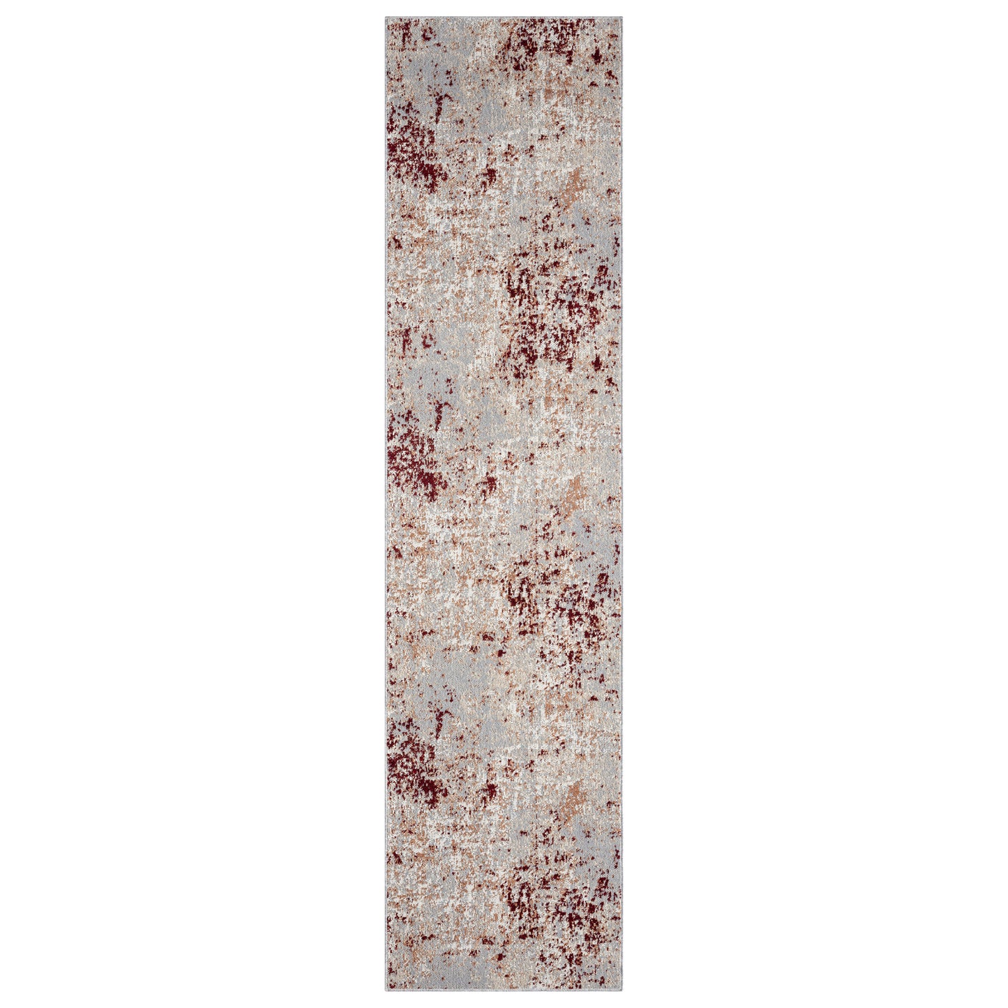 LANHM-82273 Transitional/Casual Machine Made Red/Gray Polyester Indoor Area Rugs - LR Home