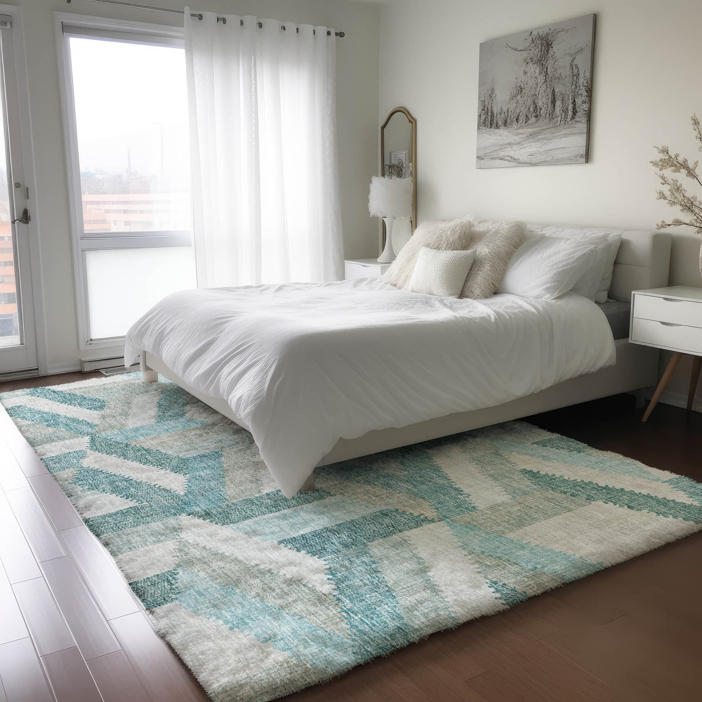 Machine Made Lorenzo LN1 Teal - Dalyn Rugs