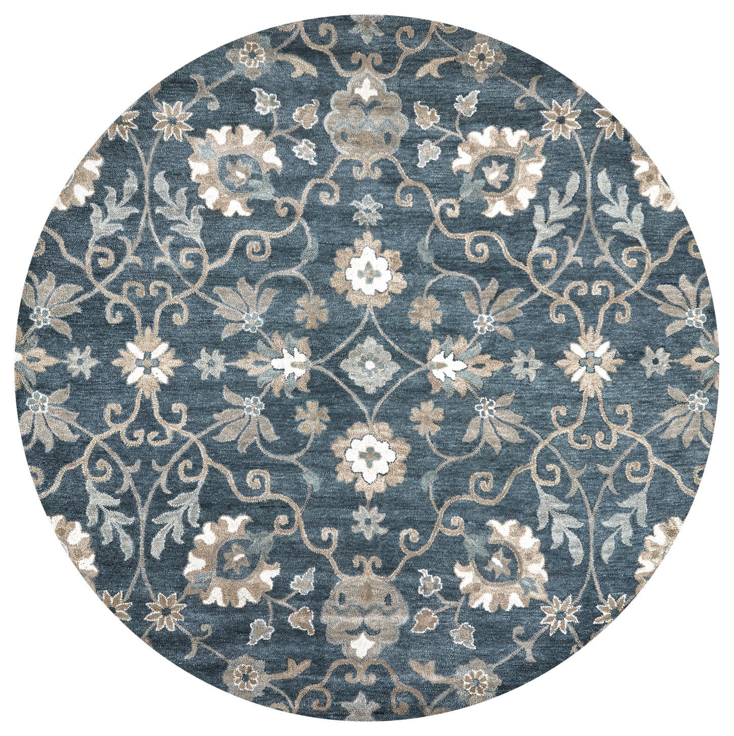 Leone LO9985 Blue Hand Tufted Rug - Rizzy