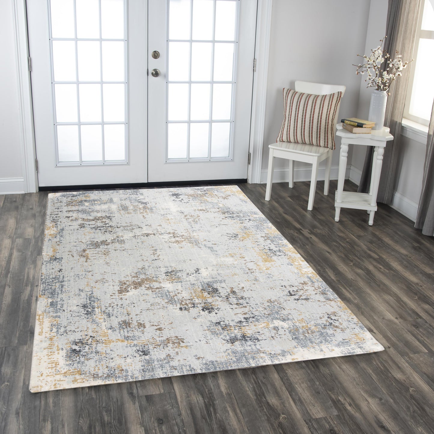 Logan LOG732 Blue Hybrid Rug - Rizzy