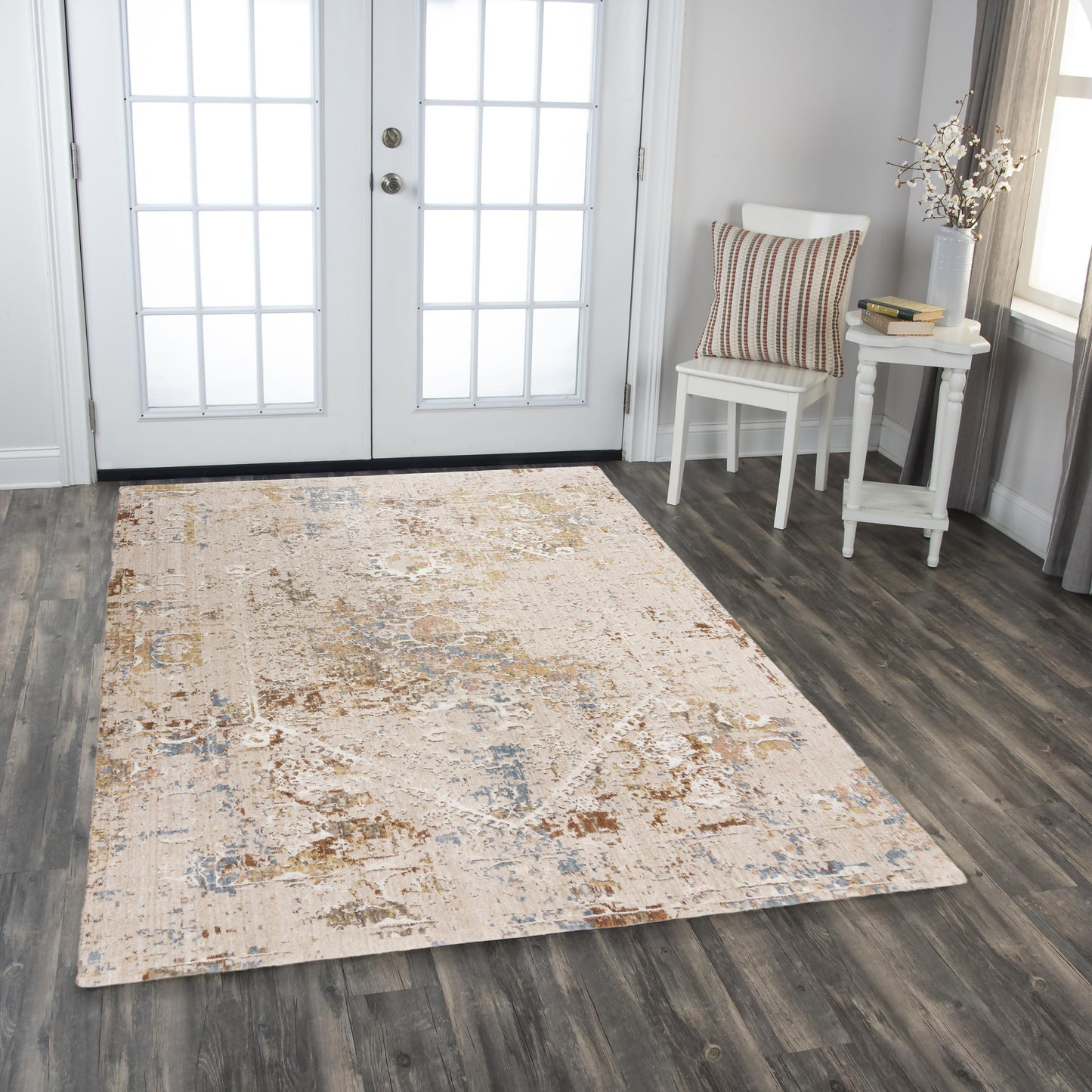 Logan LOG737 Beige/Multi Hybrid Rug - Rizzy