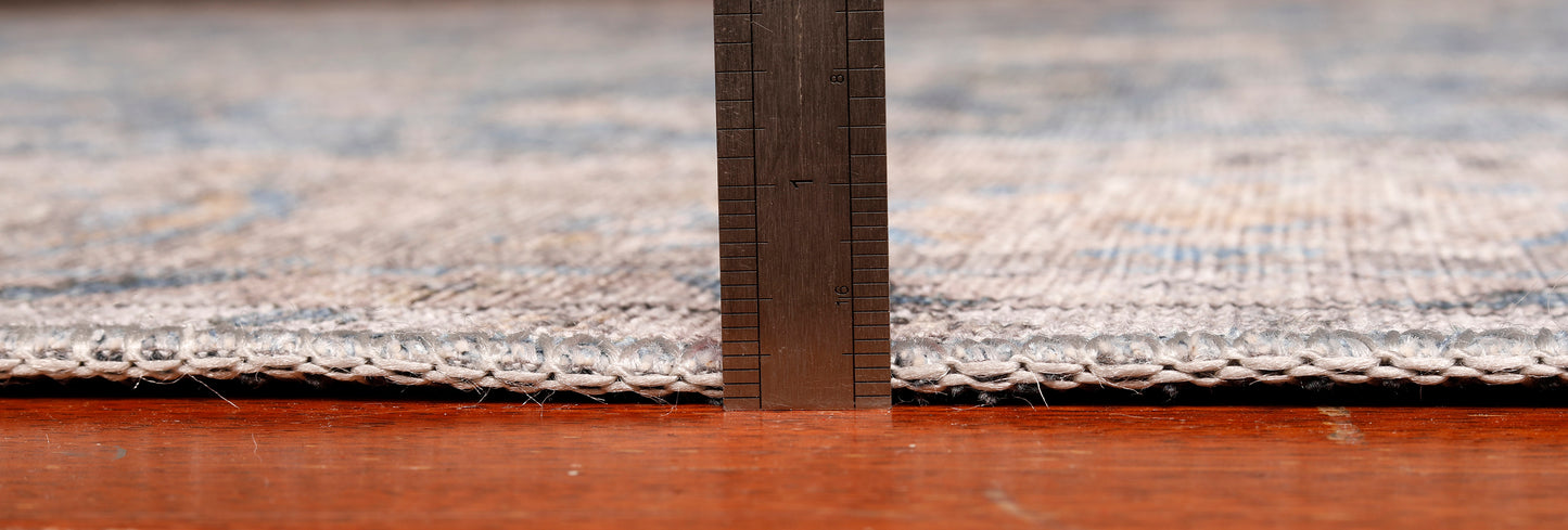 London 4802 Blue Madison Machine Woven Washable Performance Area Rug - KAS