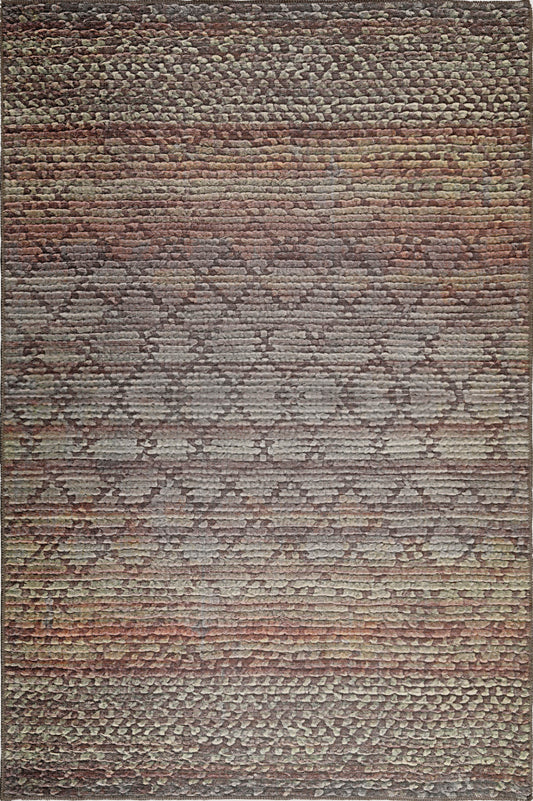 London 4810 Earthtone Diamonds Machine Woven Washable Performance Area Rug - KAS