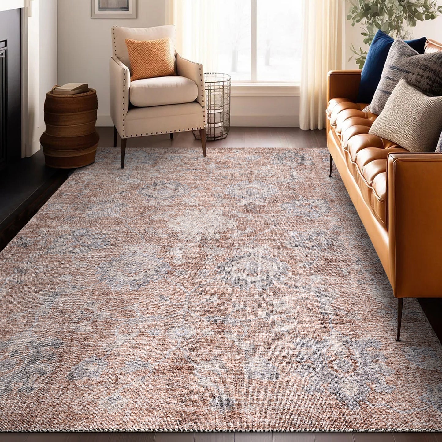 London 4814 Sienna Royale Machine WovenPerformance Area Rug - KAS