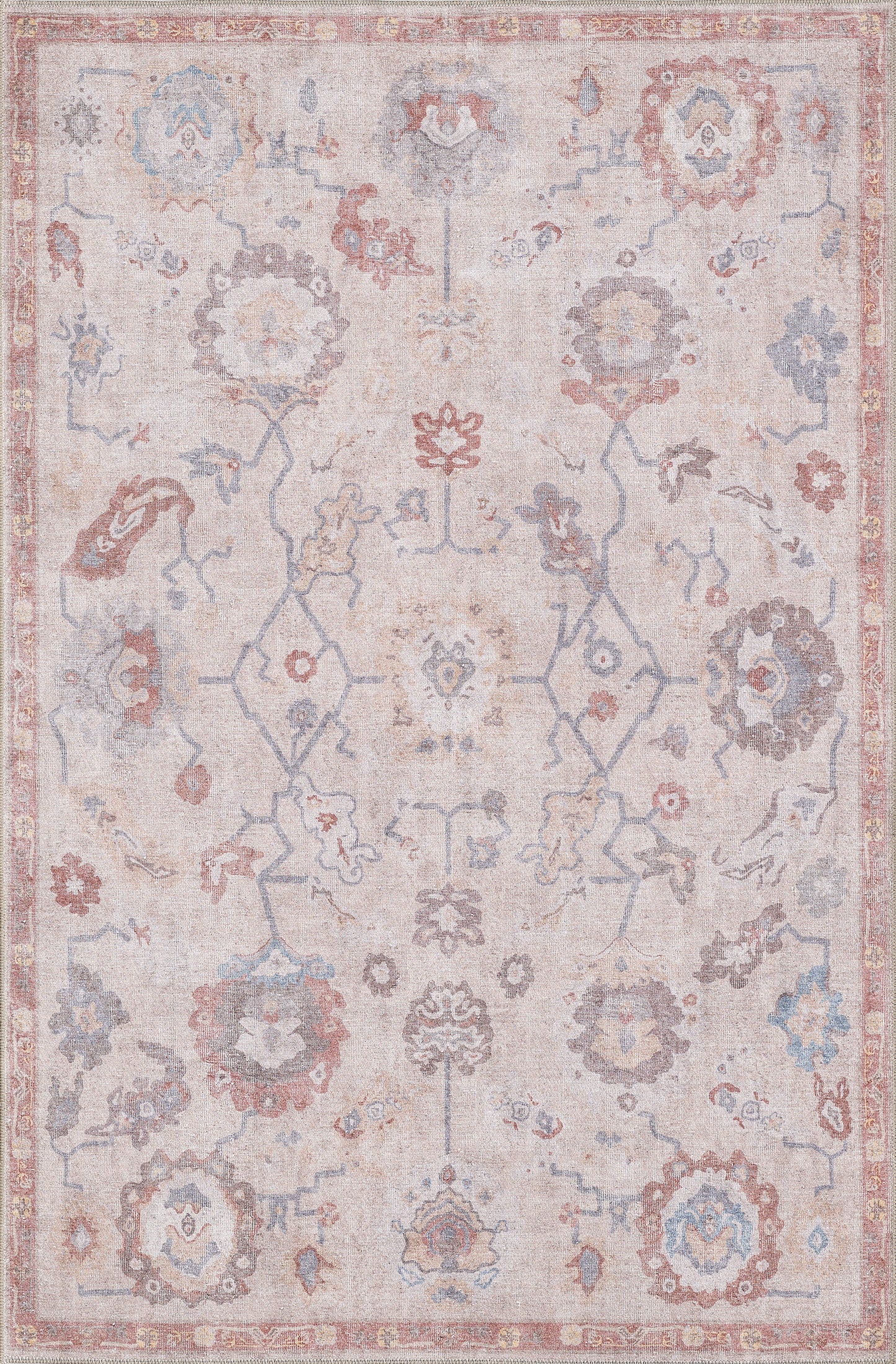 London 4815 Sand/Rust Royale Machine WovenPerformance Area Rug - KAS