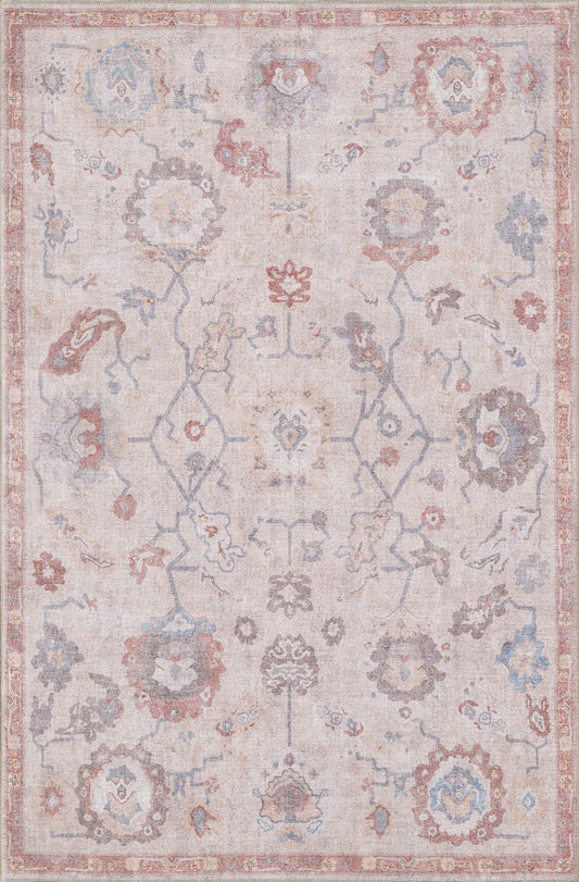 London 4815 Sand/Rust Royale Machine WovenPerformance Area Rug - KAS