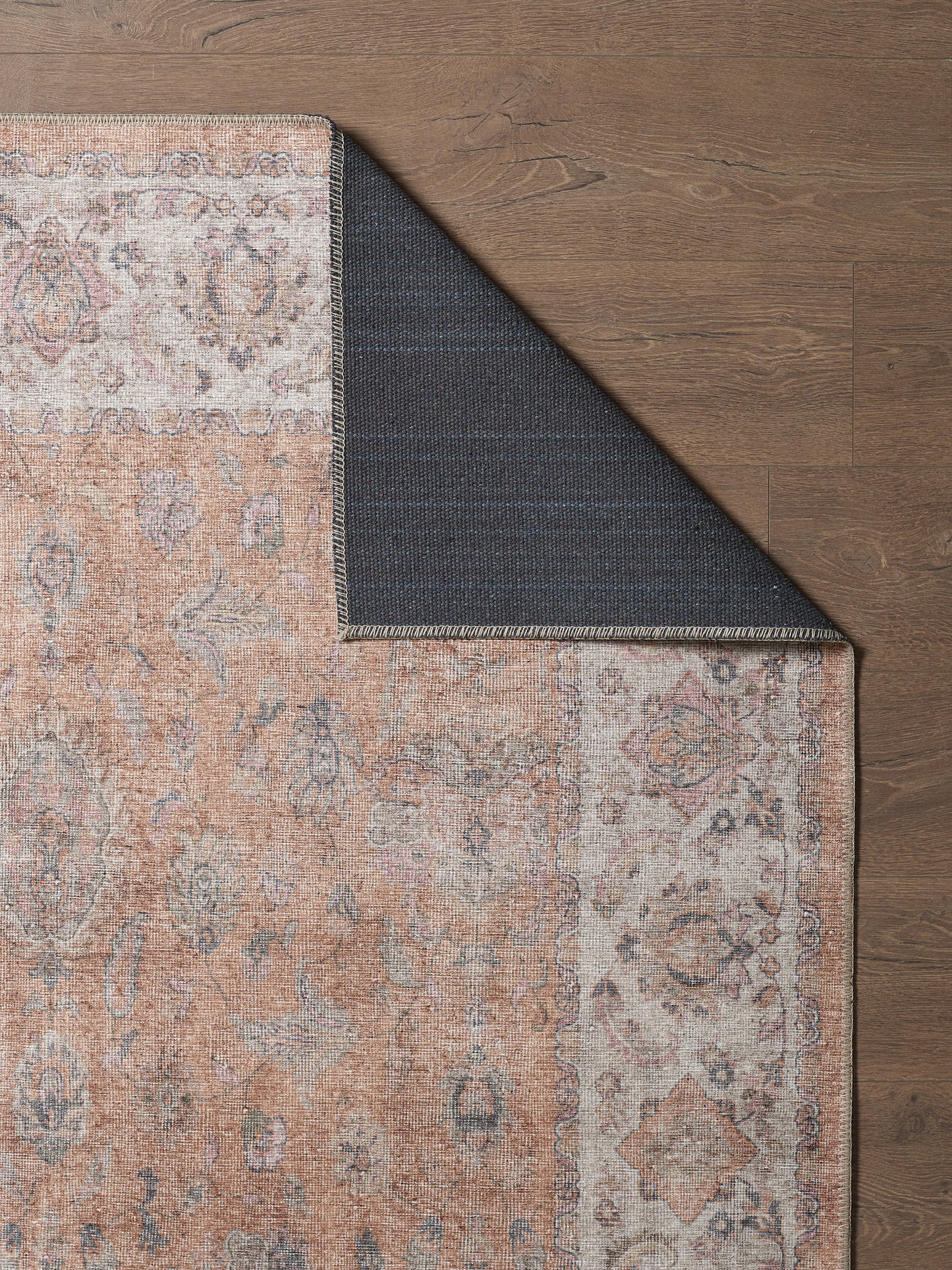 London 4816 Rust/Ivory Frederik Machine WovenPerformance Area Rug - KAS