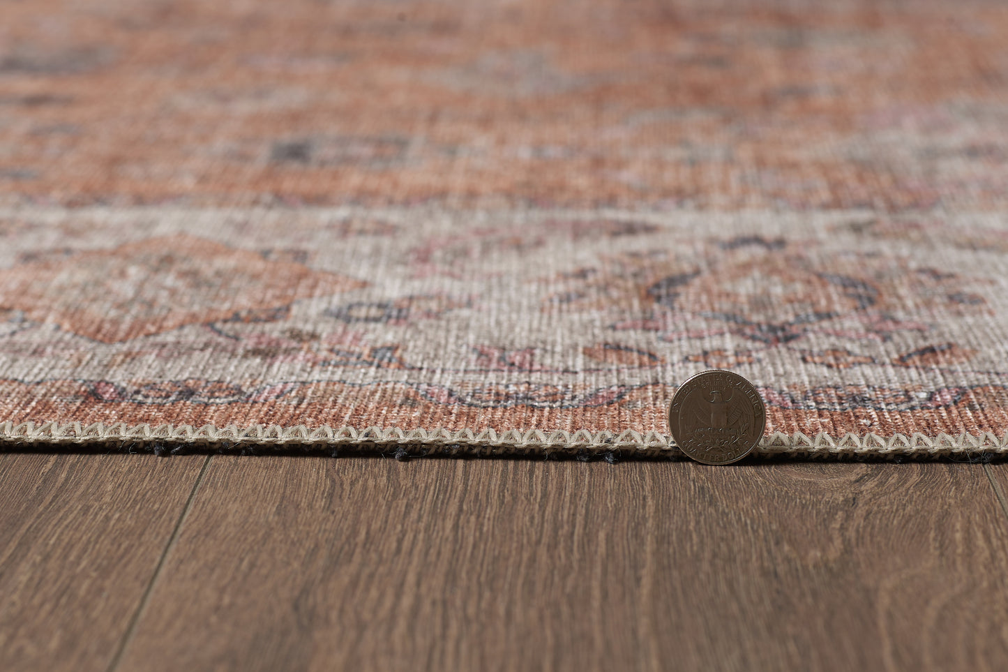 London 4816 Rust/Ivory Frederik Machine WovenPerformance Area Rug - KAS