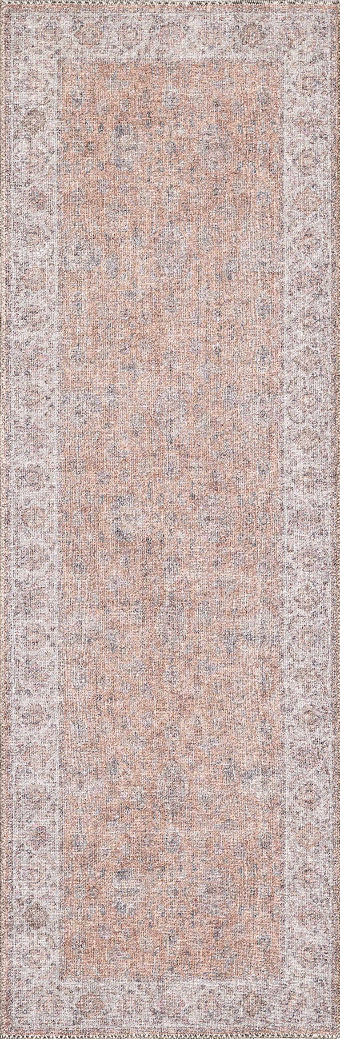 London 4816 Rust/Ivory Frederik Machine WovenPerformance Area Rug - KAS