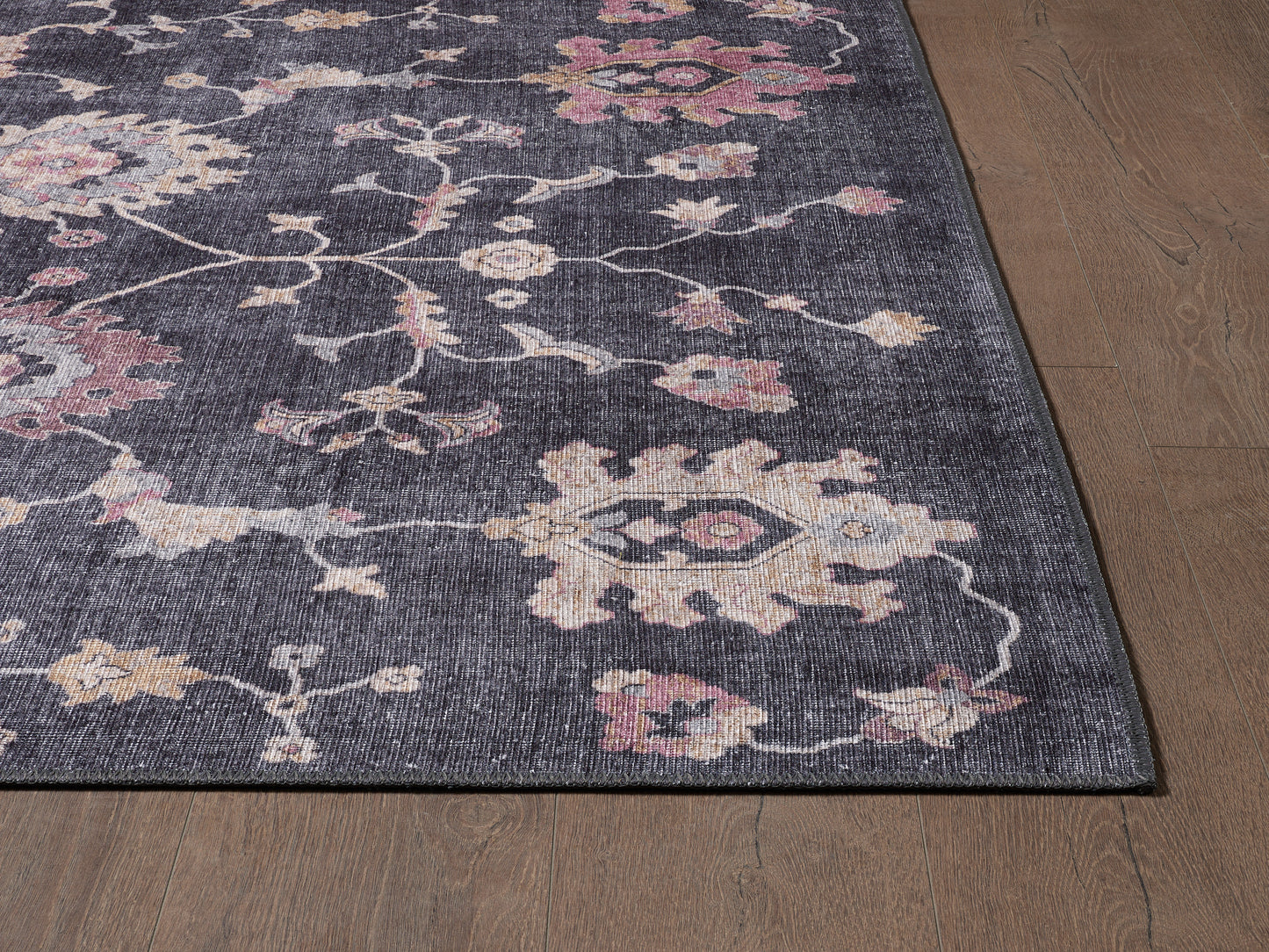 London 4818 Charcoal Bells Machine WovenPerformance Area Rug - KAS
