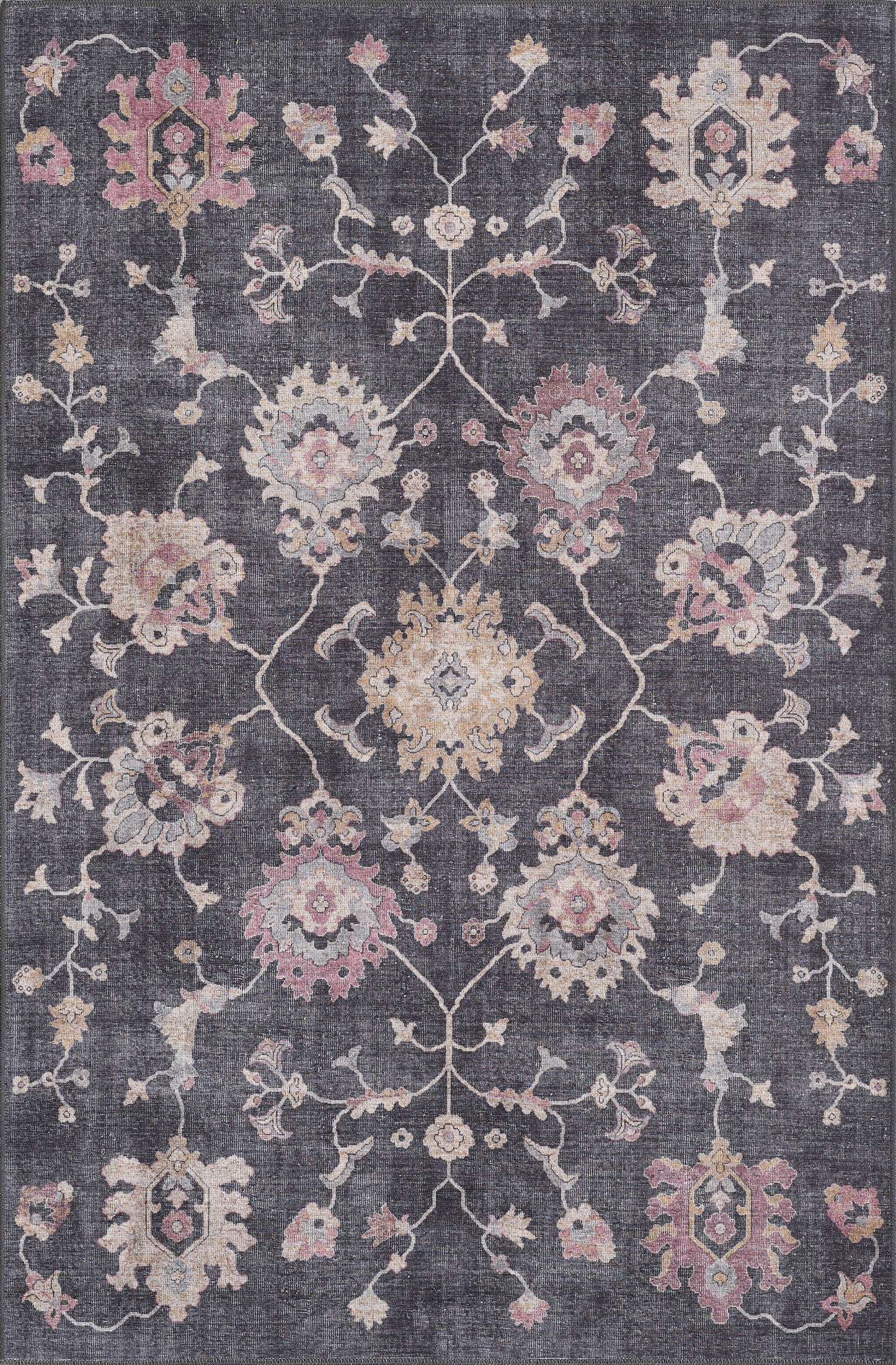 London 4818 Charcoal Bells Machine WovenPerformance Area Rug - KAS