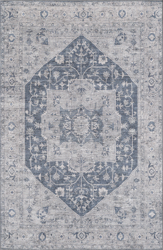 London 4819 Denim Parisain Machine WovenPerformance Area Rug - KAS