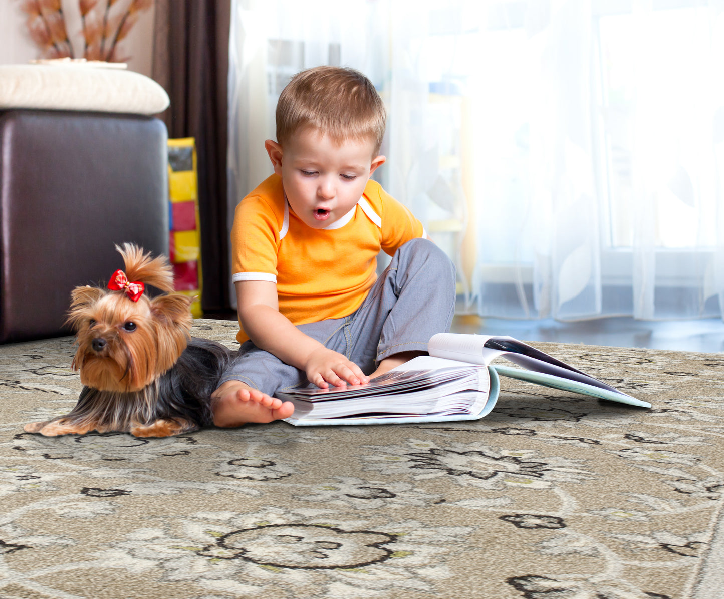 Lucia 2752 Beige/Grey Verona Machine Woven Performance Area Rug - KAS