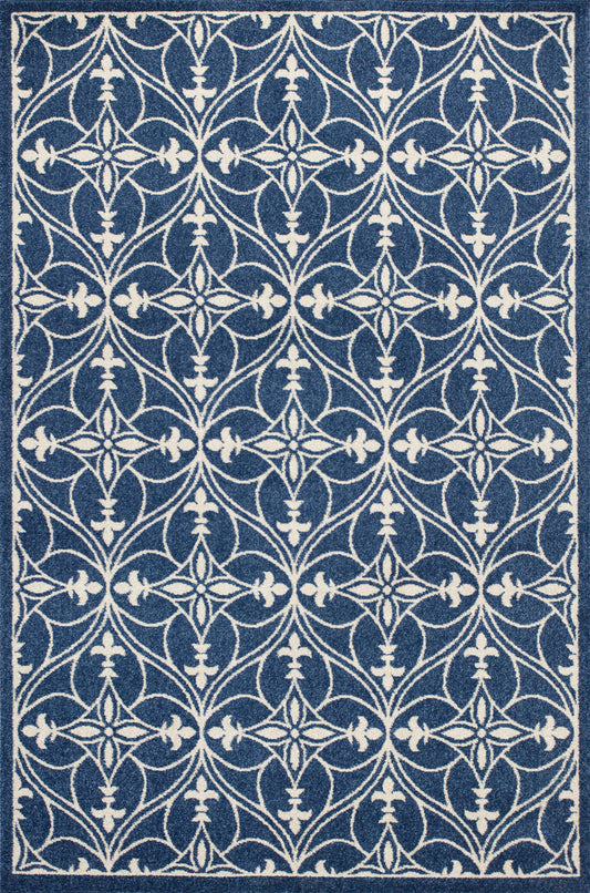 Lucia 2755 Denim Bentley Machine Woven Performance Area Rug - KAS