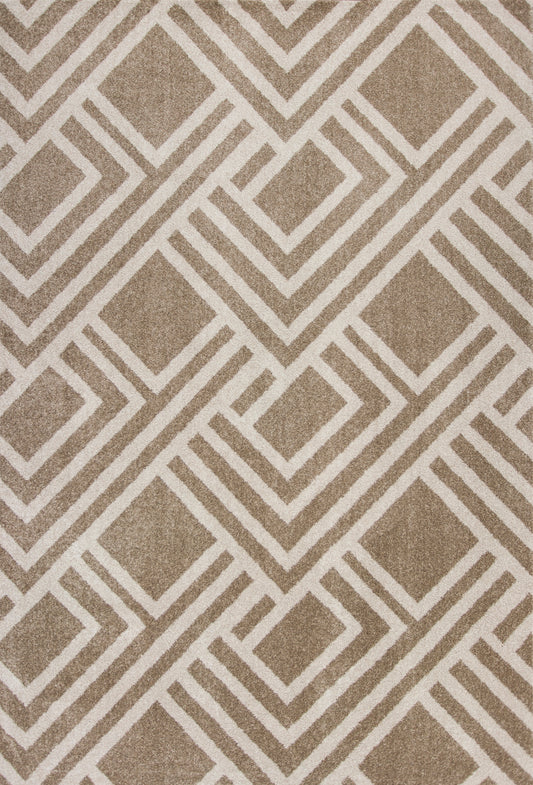 Lucia 2763 Beige Modeme Machine Woven Performance Area Rug - KAS