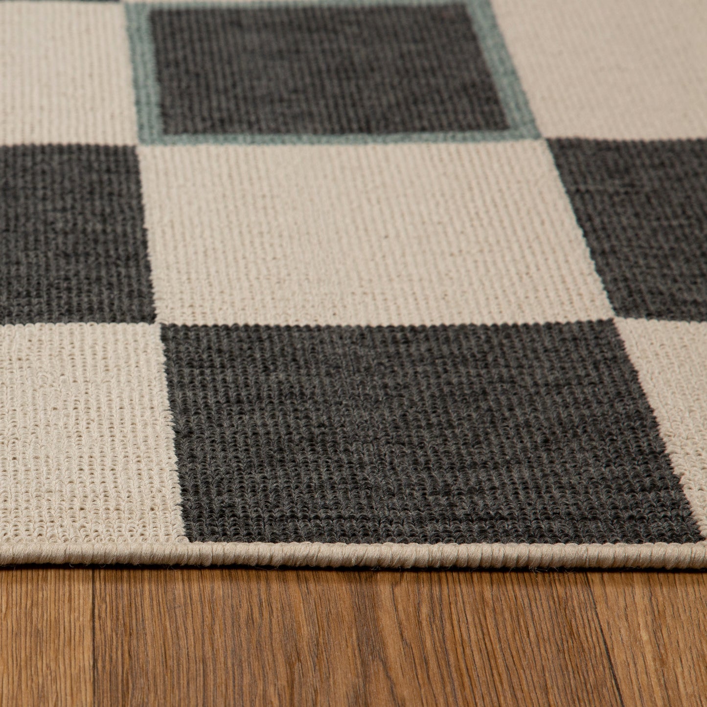 Mapa-82501 Bohemian/Eclectic Power-Loomed Black/Ivory Polypropylene Indoor/Outdoor Area Rug - LR Home