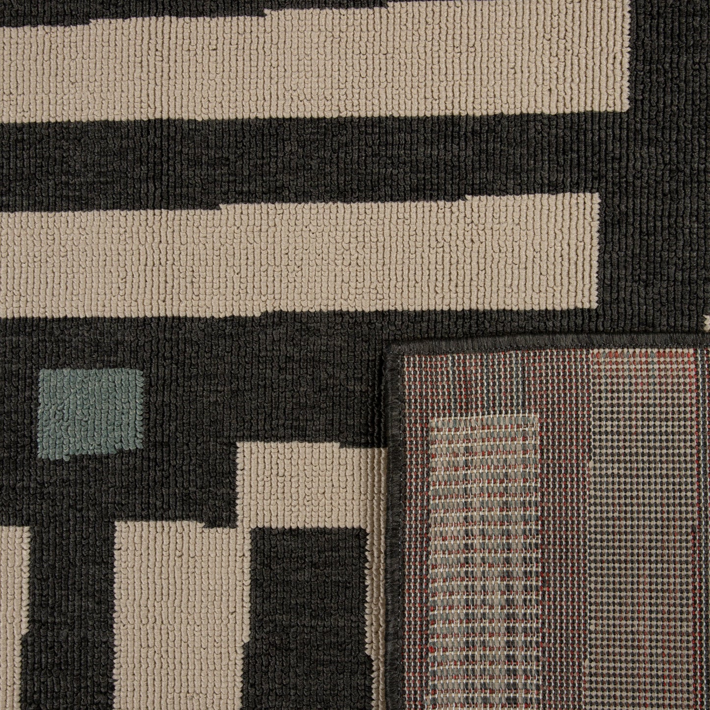 MAPAC-82502 Bohemian/Eclectic Machine Made Black/Ivory Polypropylene Indoor/Outdoor Area Rugs - LR Home