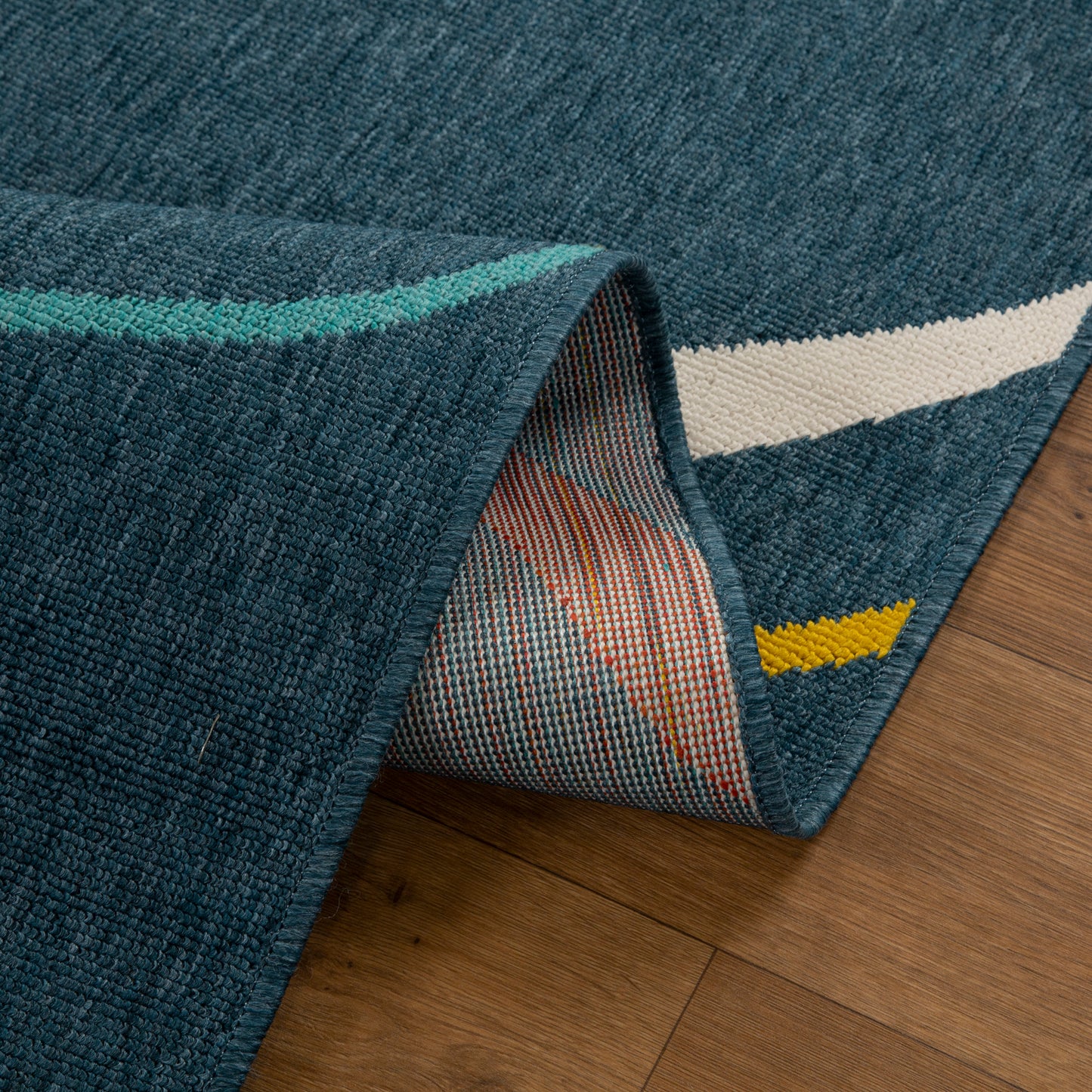 MAPAC-82505 Modern/Contemporary Machine Made Navy/Multi Polypropylene Indoor/Outdoor Area Rugs - LR Home