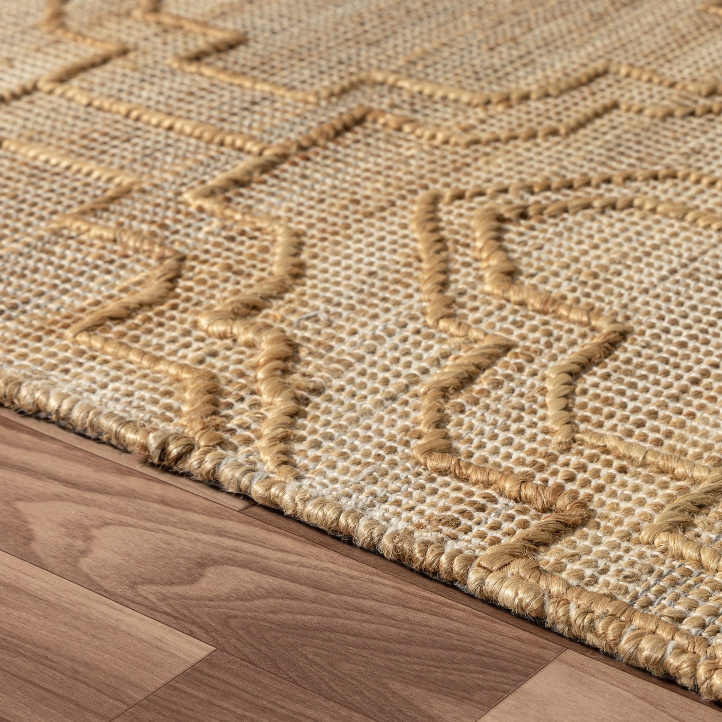 Maples-82387 Farmhouse Hand-Woven Brown Cotton Indoor Area Rug - LR Home